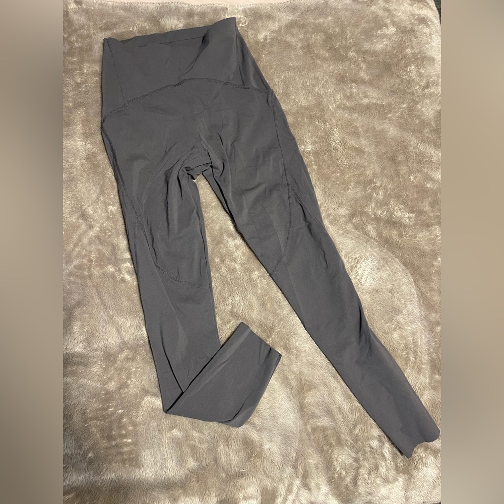 GlowMode Full length scalloped leggings gray XS